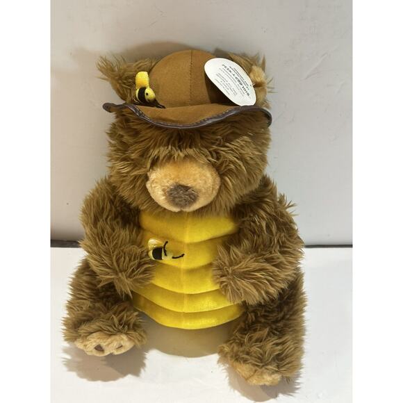 Peek-a-Boo Toys Honey Bear‎ with Bees Plush Stuffed Bee Keeper vintage with tag - Picture 2 of 9
